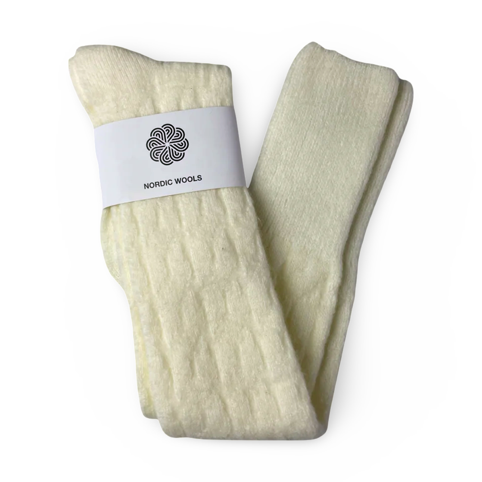 Nordic Socks Faux Angora Over The Knee Creme Womens – Nordic Wools