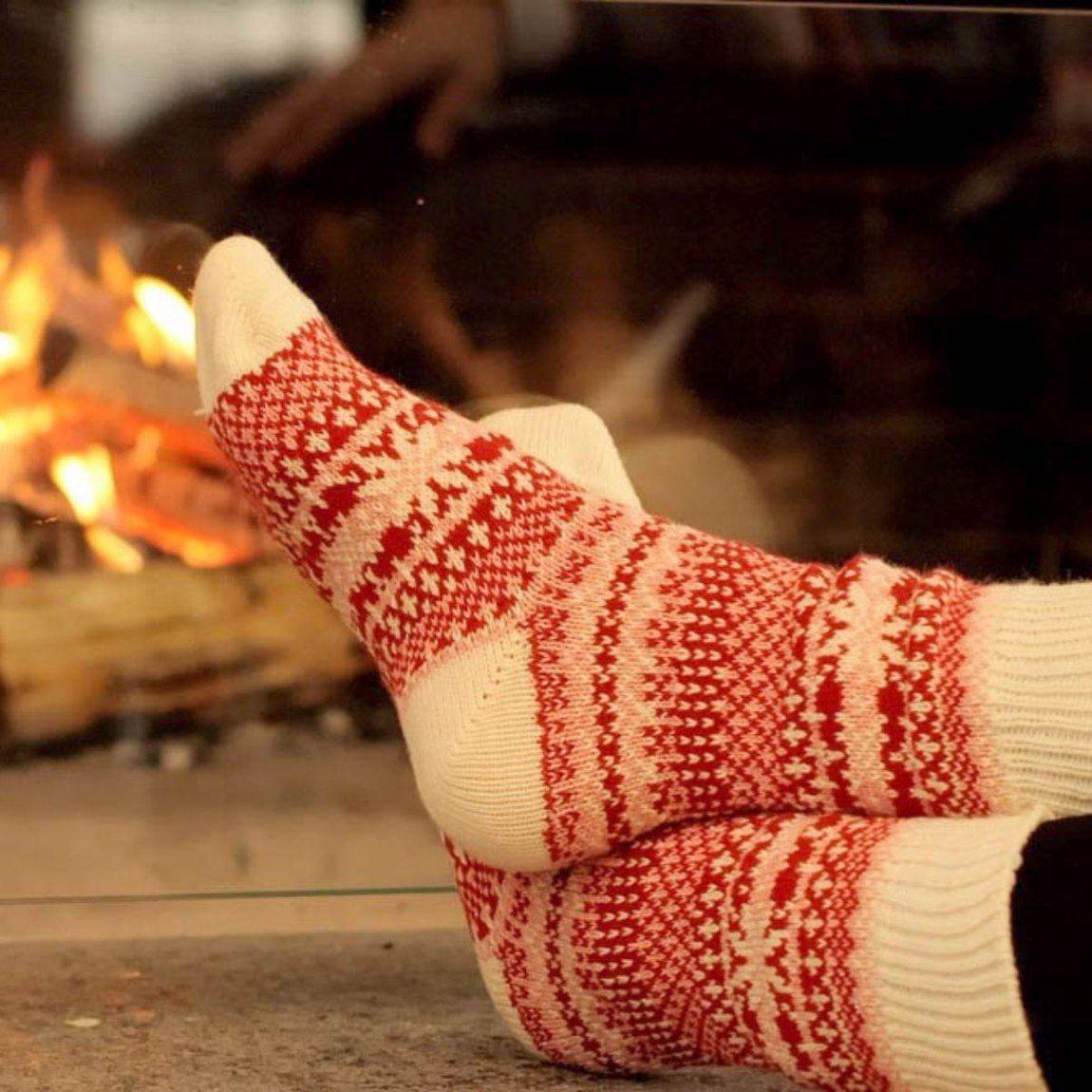 Nordic Wools Cozy Asenka Socks - Cherry - Unisex scandinavian