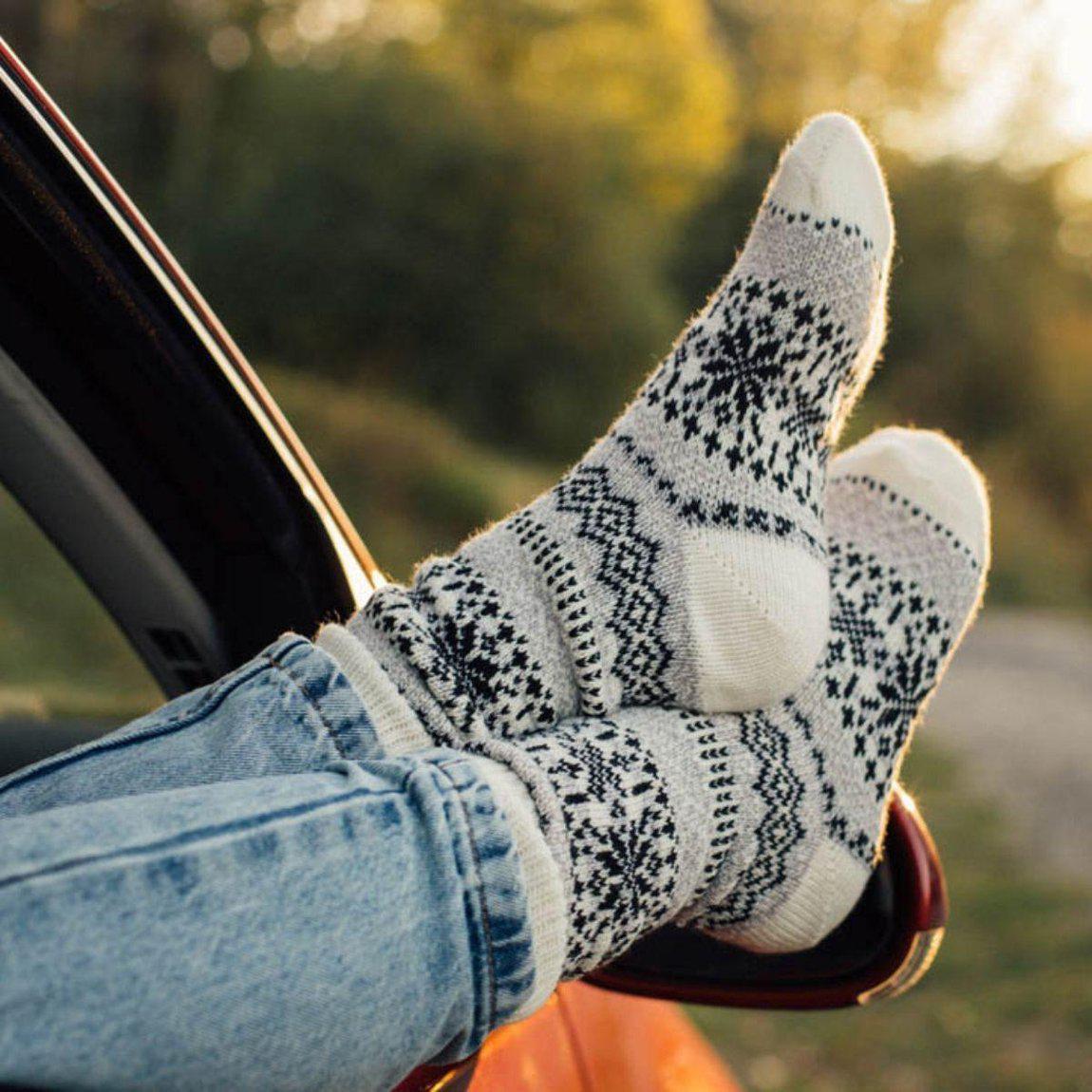 Nordic Wools Cozy Asenka Socks - Creme - Unisex scandinavian