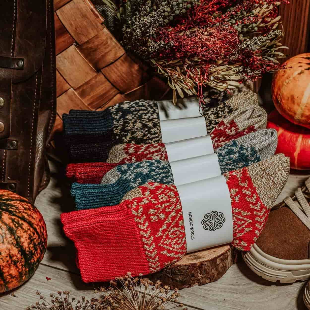 Nordic Wools Cozy Zelta Socks (5 pairs) - Unisex scandinavian