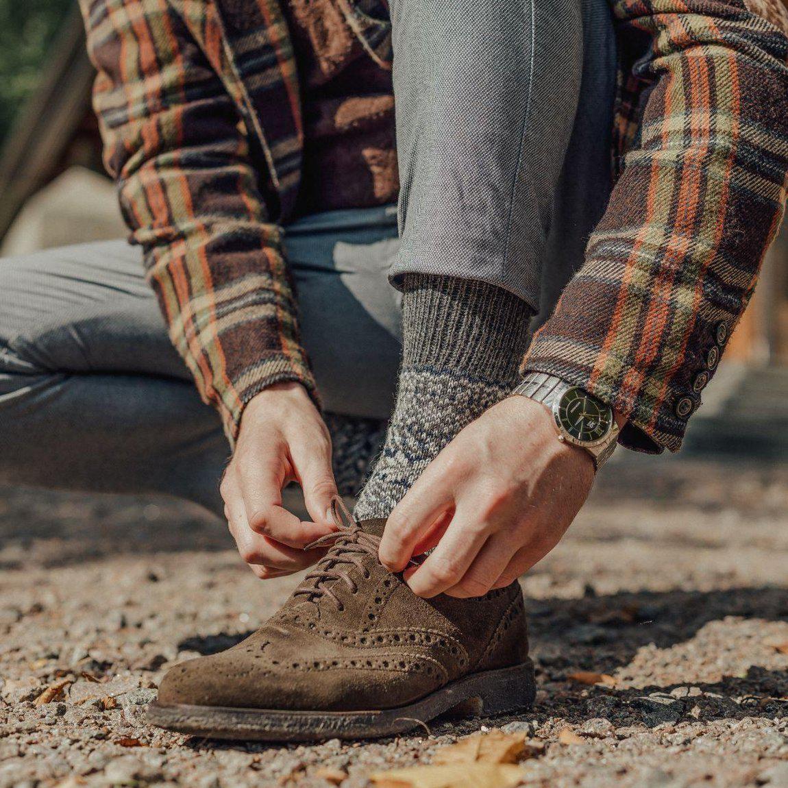 Nordic Wools Merino Sigrid Socks - Charcoal - Unisex scandinavian