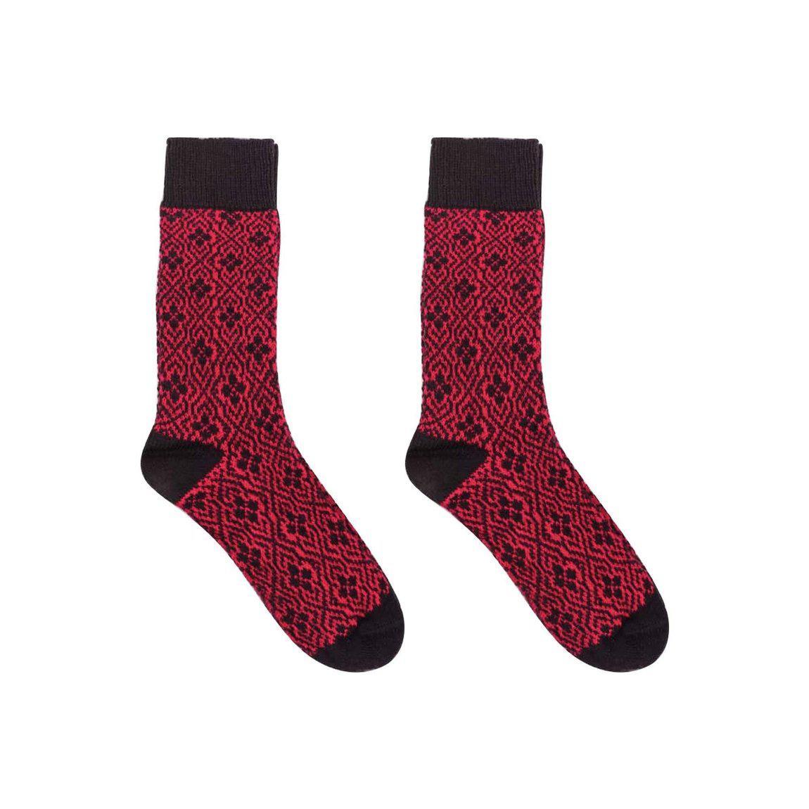 Nordic Wools Merino Ulf Socks - Cherry - Unisex scandinavian