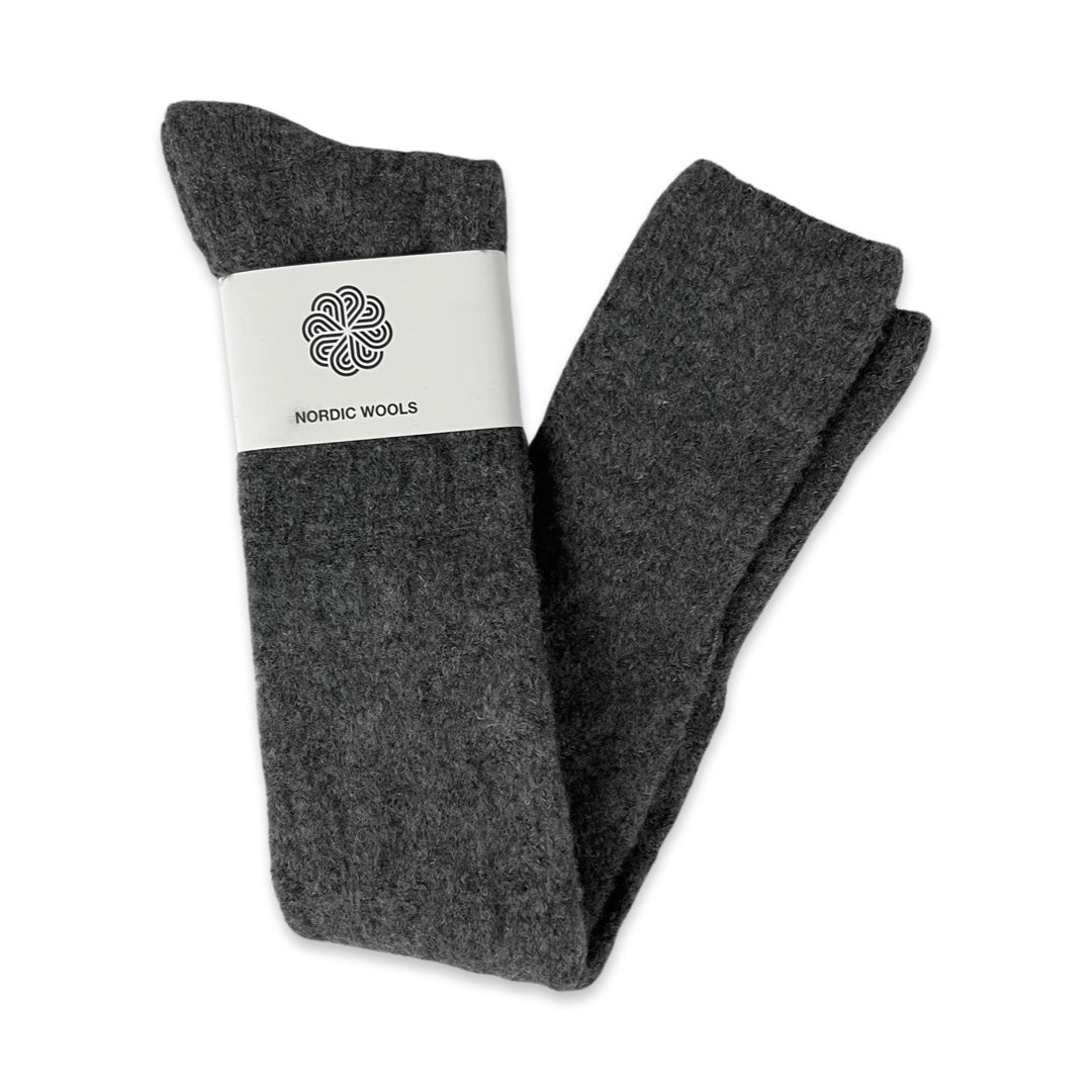Cozy Set - Over The Knee Socks & Arm Sleeves Gloves - Grey - Womens