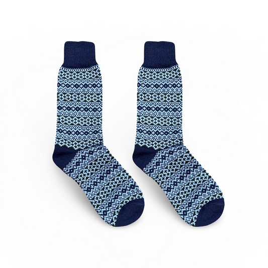 Nordic Socks Merino Wool in PERFORM™ (Torsten - Navy) - Medium