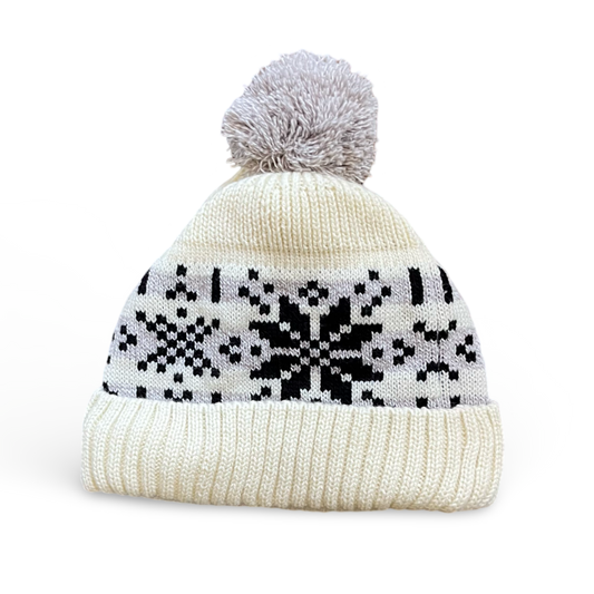 Nordic Winter Hat Warm Beanie - Asenka - Creme - Unisex