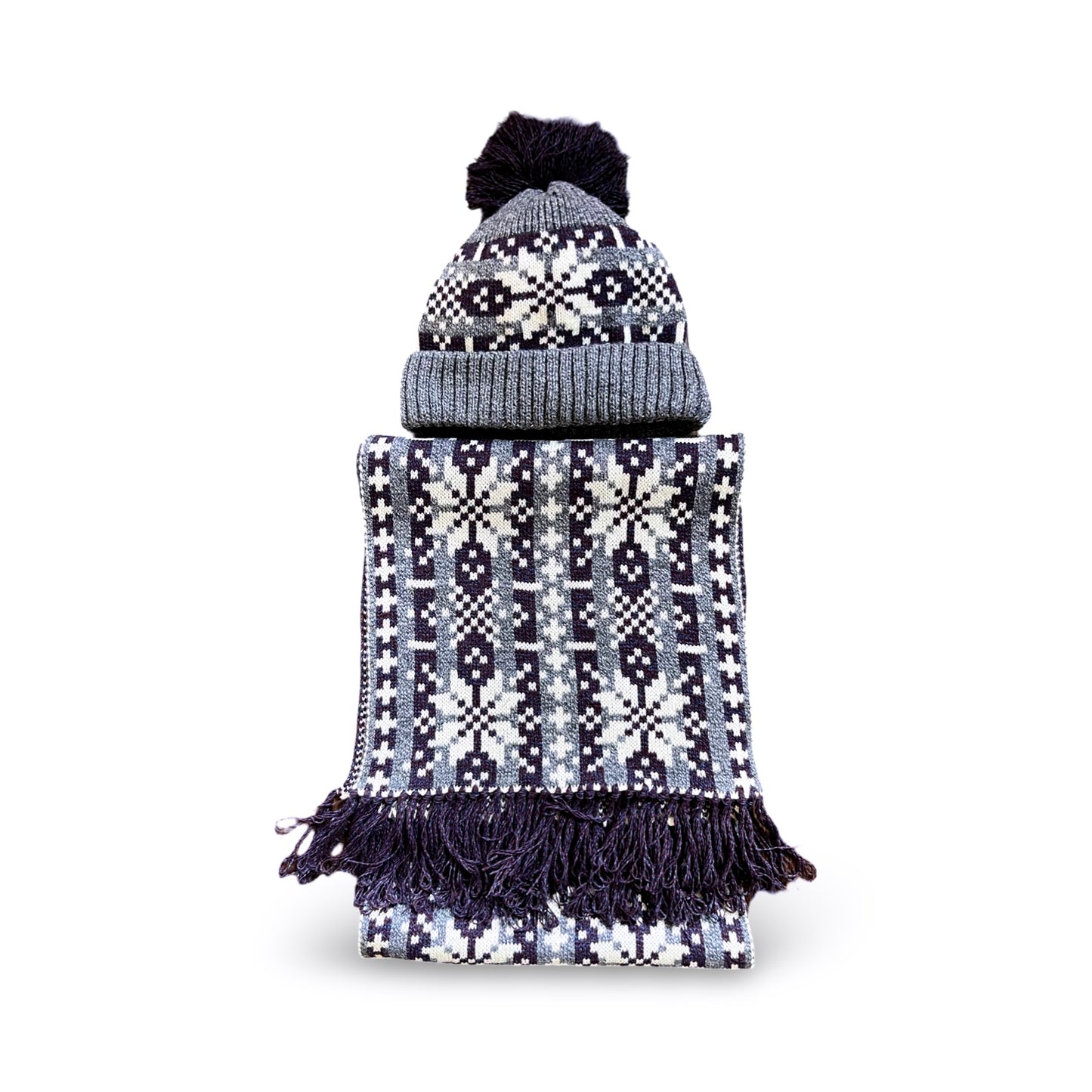 Nordic Winter Scarf - Warm - Asenka - Violet - Unisex