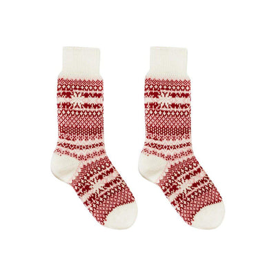 Nordic Wools Cozy Asenka Socks - Cherry - Unisex scandinavian