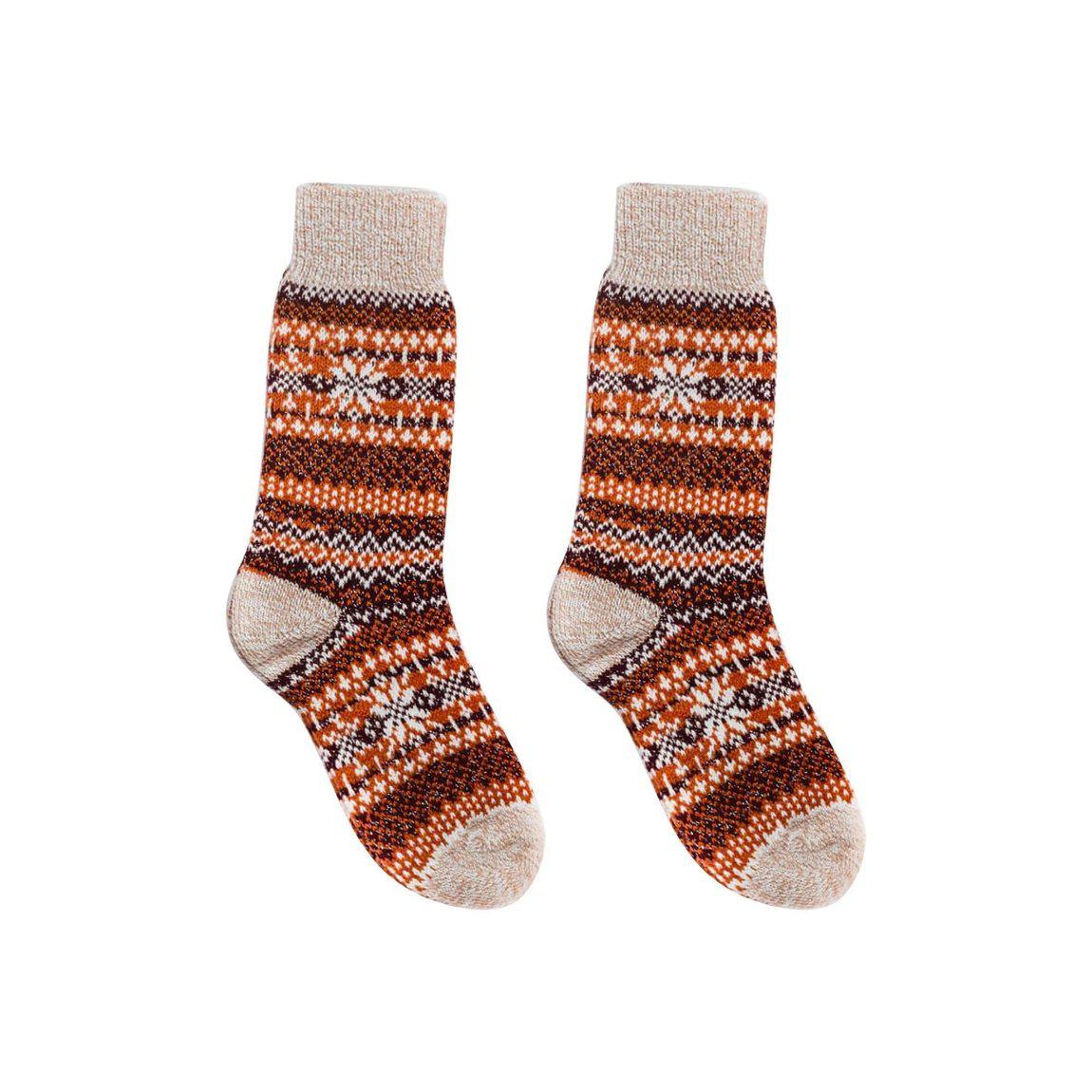 Nordic Wools Cozy Asenka Socks - Pumpkin - Unisex scandinavian 