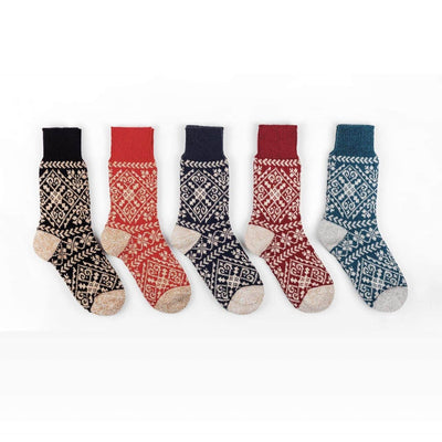 Nordic Wools Cozy Zelta Socks (5 pairs) - Unisex scandinavian