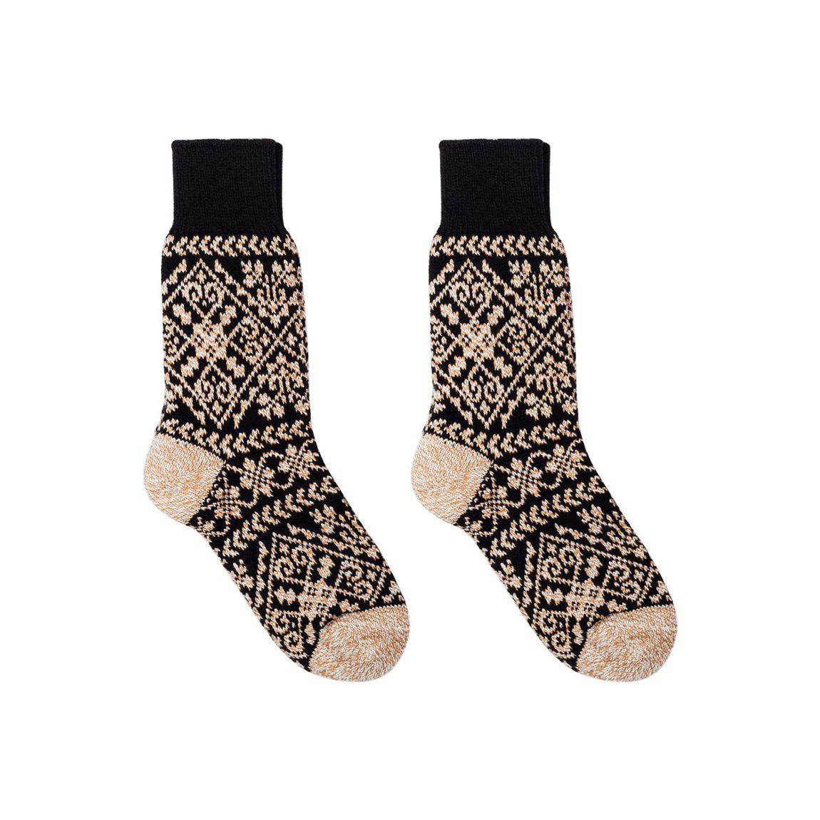 <transcy>Нордичні шкарпетки теплі з вовни (Zelta - Чорні) - унісекс</transcy>
