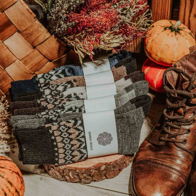 Nordic Wools Merino Jorunn Socks (5 pairs) - Unisex scandinavian