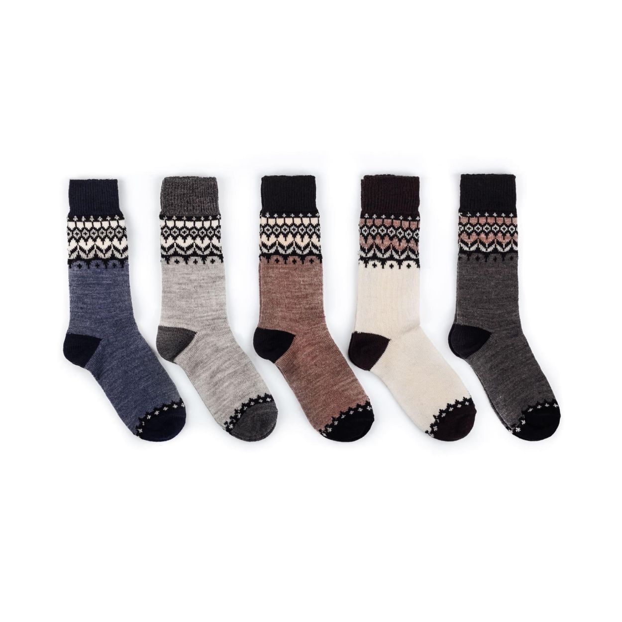 Nordic Wools Merino Jorunn Socks (5 pairs) - Unisex scandinavian 