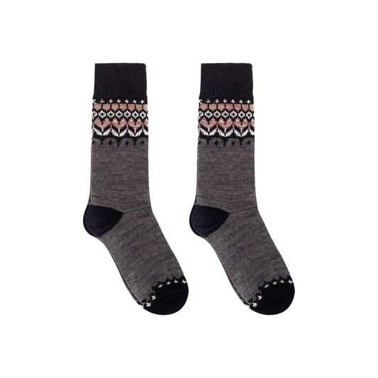 Nordic Wools Merino Jorunn Socks - Charcoal - Unisex scandinavian 