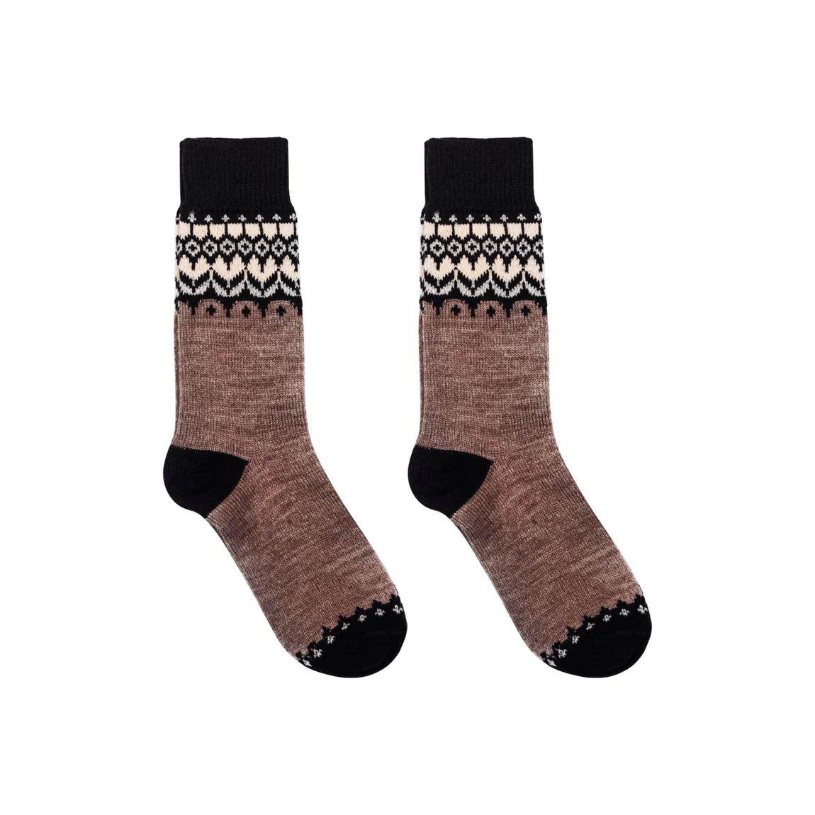 Nordic Wools Merino Jorunn Socks - Cinnamon - Unisex scandinavian 