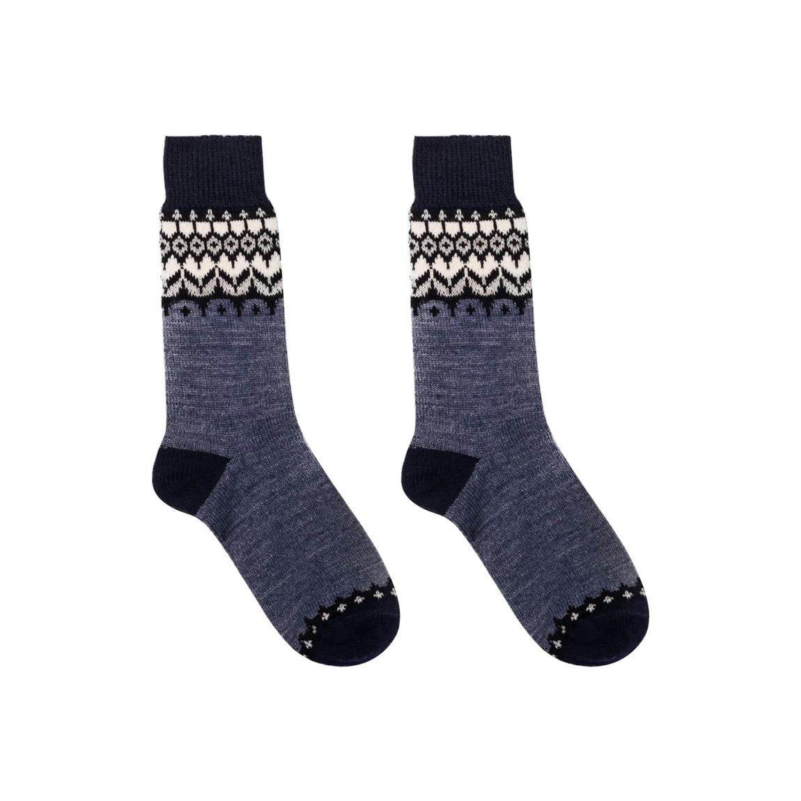 Nordic Wools Merino Jorunn Socks - Denim - Unisex scandinavian 