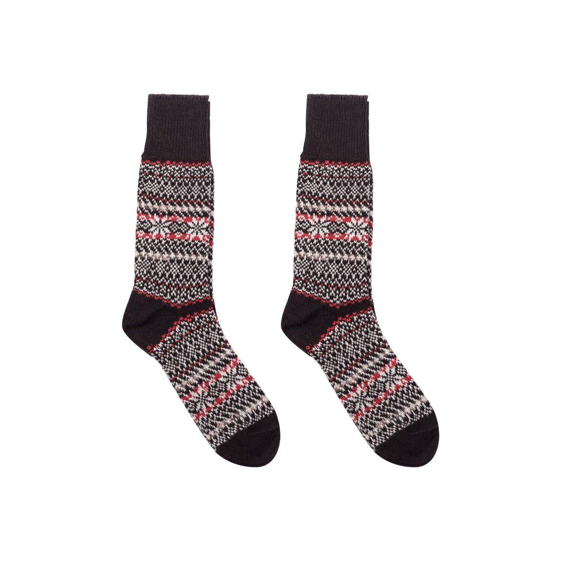 <transcy>Нордичні шкарпетки з мериносової вовни (Sigrid - Чорні) - унісекс</transcy>
