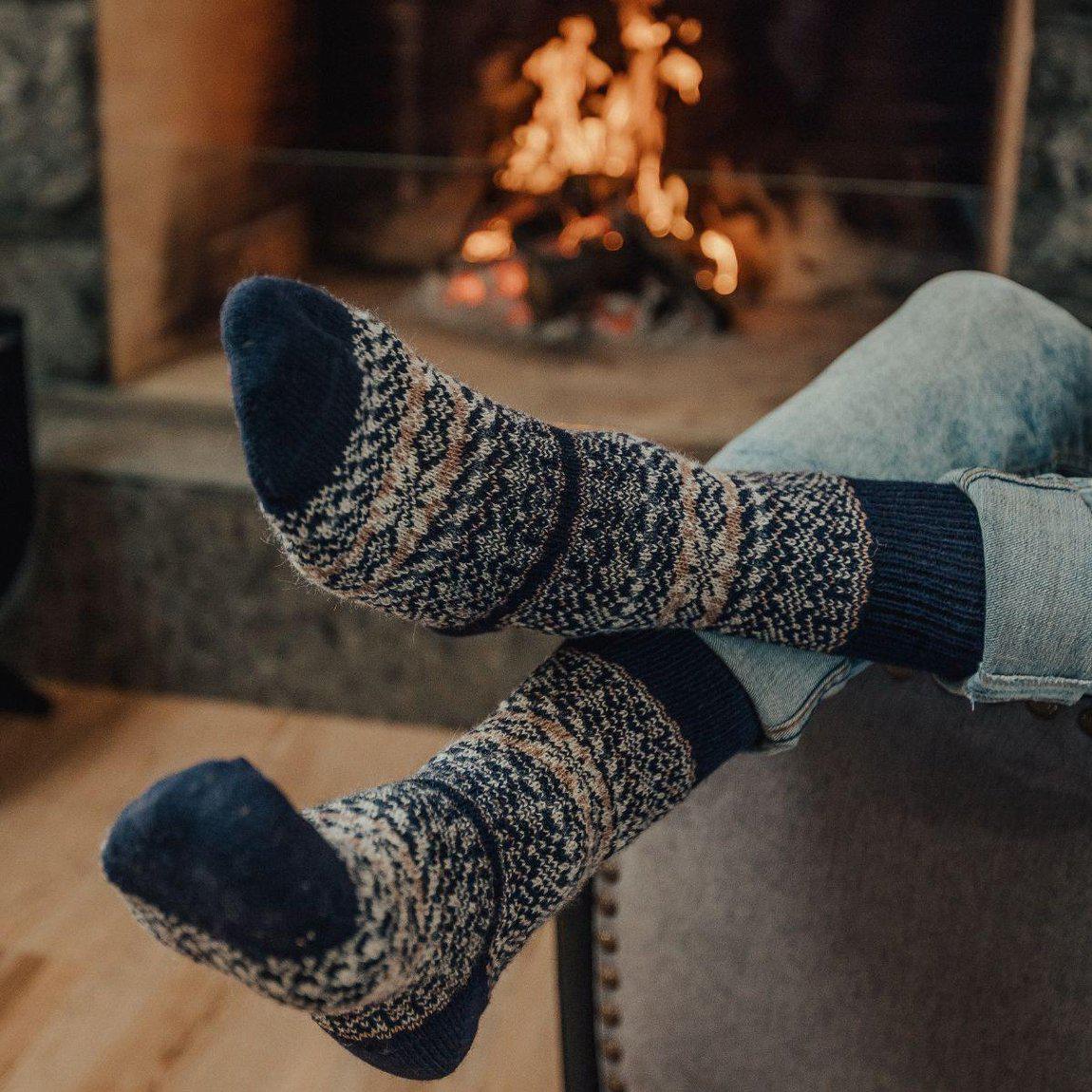 Nordic Wools Merino Sigrid Socks - Navy - Unisex scandinavian 