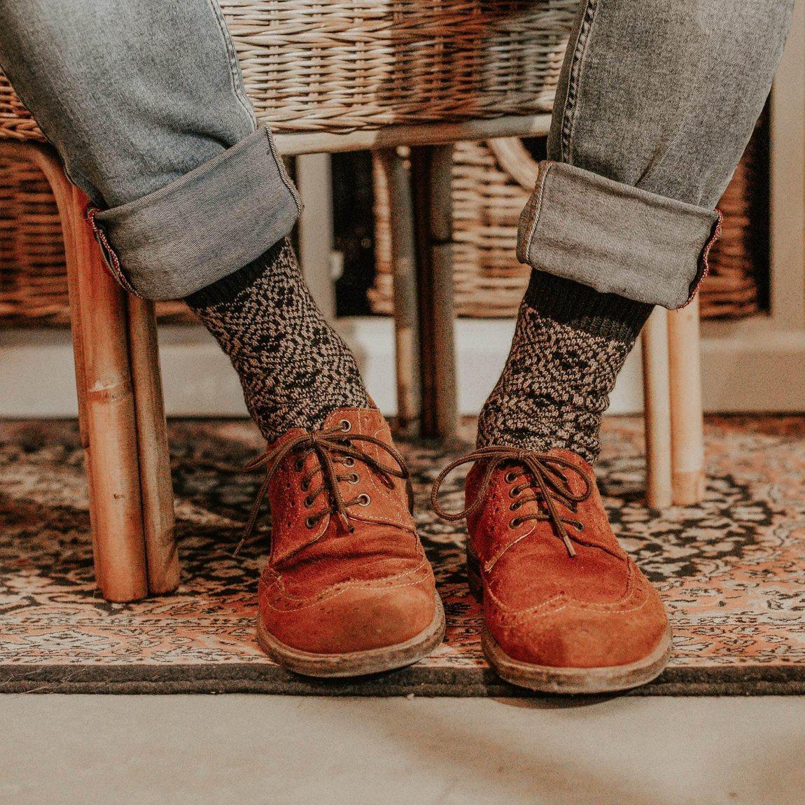 Nordic Wools Merino Ulf Socks - Coffee - Unisex scandinavian 