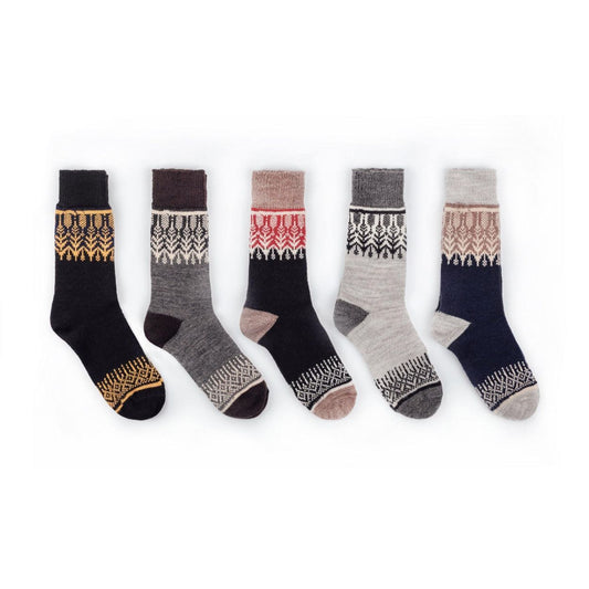 Nordic Wools Merino Yule Socks (5 pairs) - Unisex scandinavian 