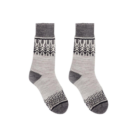 Nordic Wools Merino Yule Socks - Ash - Unisex scandinavian 