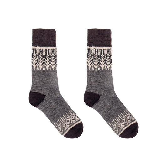 Nordic Wools Merino Yule Socks - Charcoal - Unisex scandinavian 