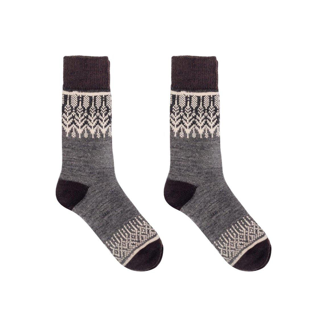 Nordic Wools Merino Yule Socks - Charcoal - Unisex scandinavian 