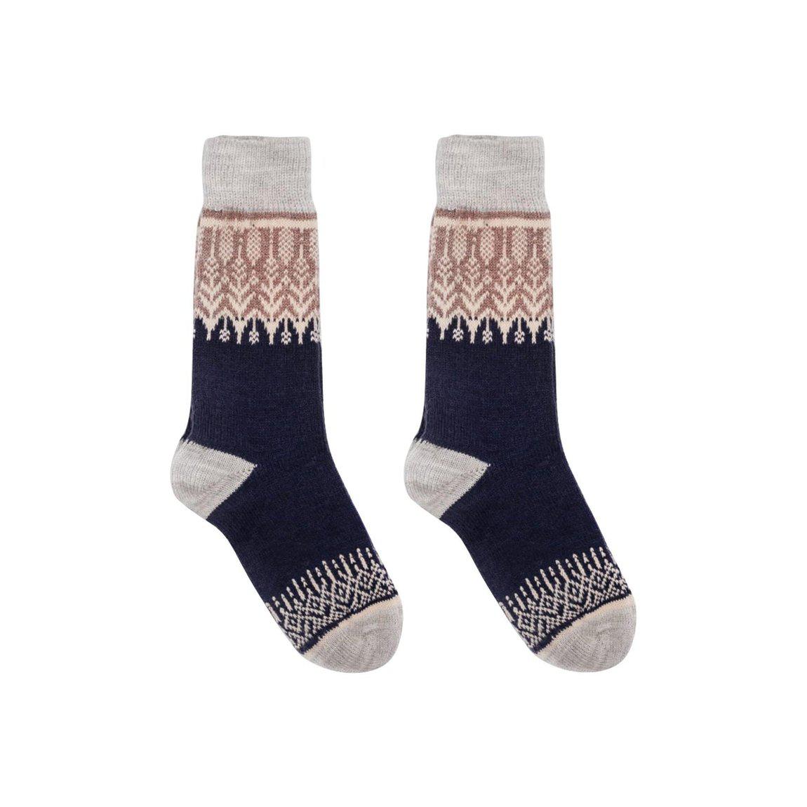 <transcy>Нордичні шкарпетки з мериносової вовни (Yule - Темно-синій) - унісекс</transcy>