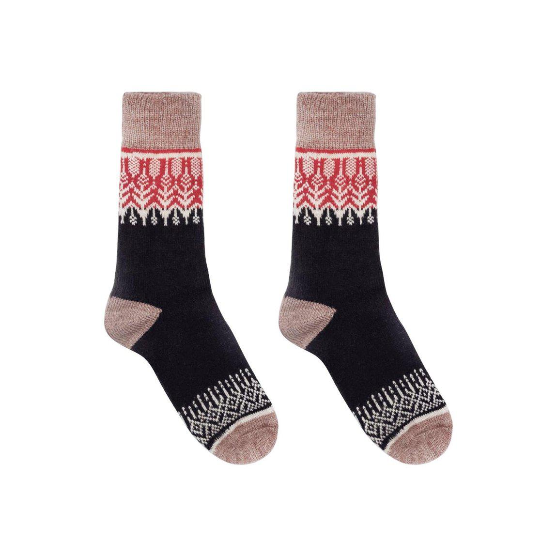 <transcy>Нордичні шкарпетки з мериносової вовни (Yule - Червоні) - унісекс</transcy>